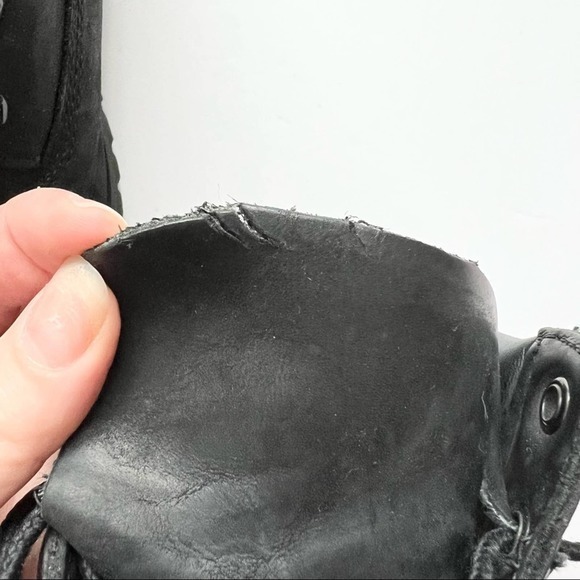 Timberland juniors all black waterproof boots Size 6 premium black nubuck 6 inch - Picture 11 of 16